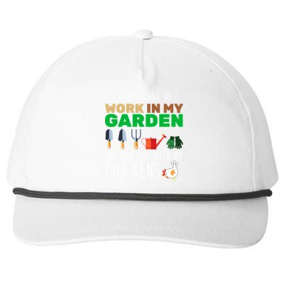 Just Want To Work In My Garden Snapback Five-Panel Rope Hat