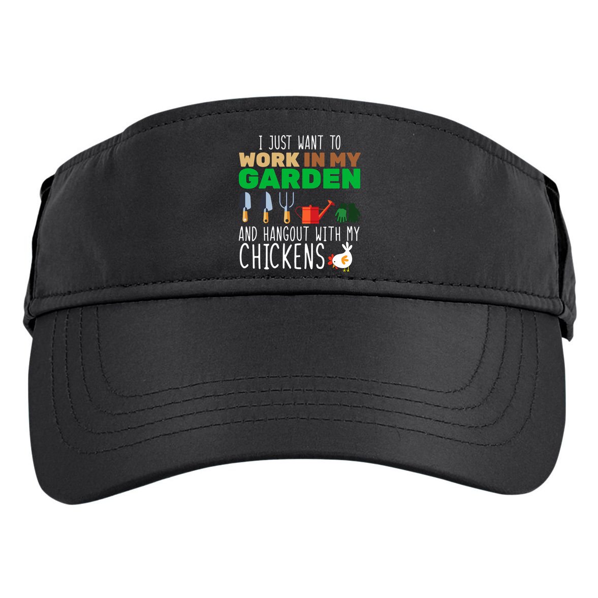Just Want To Work In My Garden Adult Drive Performance Visor