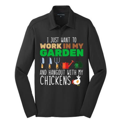 Just Want To Work In My Garden Silk Touch Performance Long Sleeve Polo