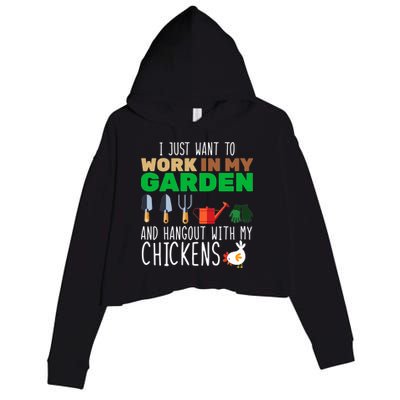 Just Want To Work In My Garden Crop Fleece Hoodie