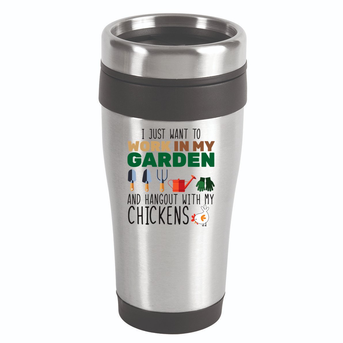 Just Want To Work In My Garden 16oz Travel Tumbler