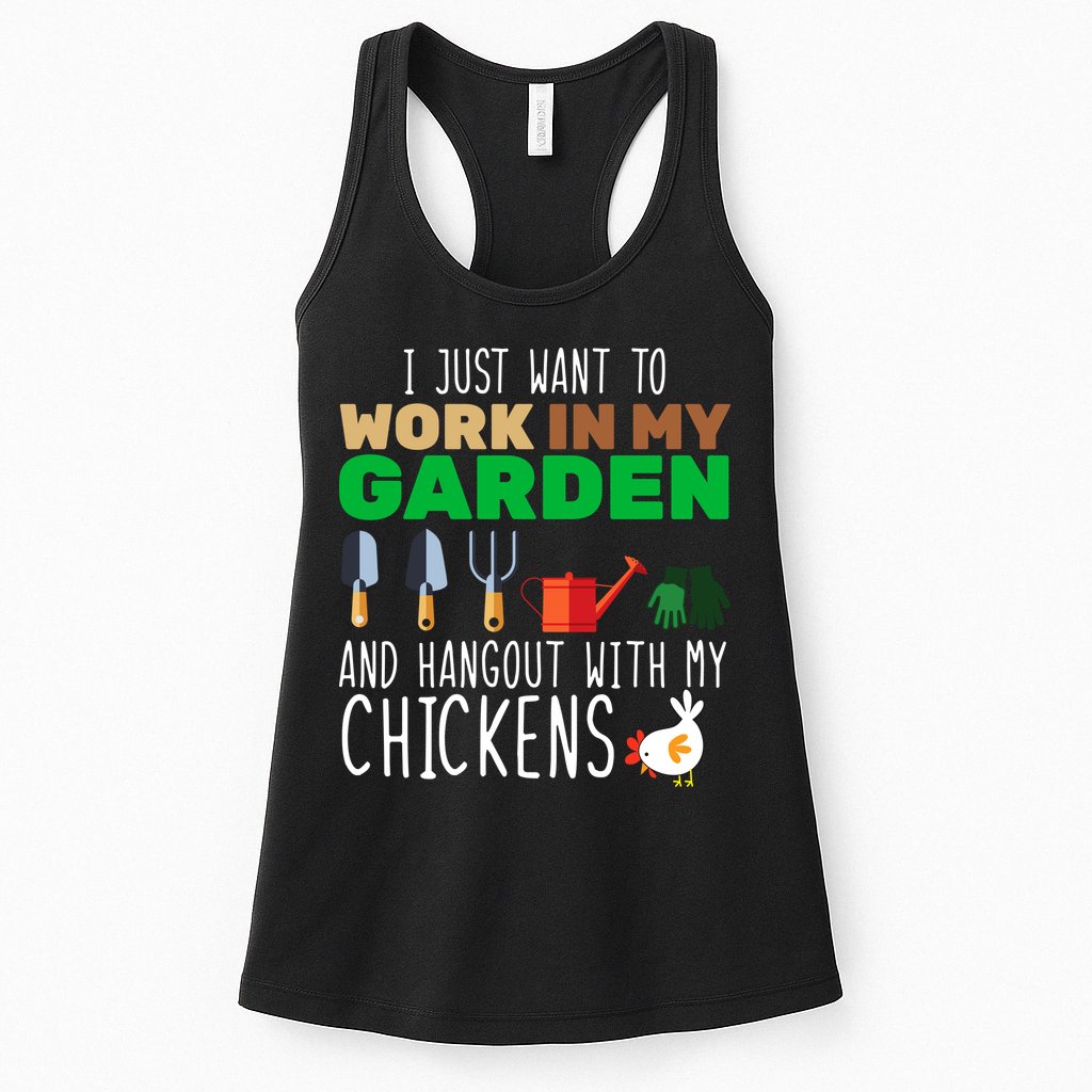 Just Want To Work In My Garden Womens Tank Top