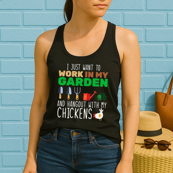 Just Want To Work In My Garden Womens Tank Top