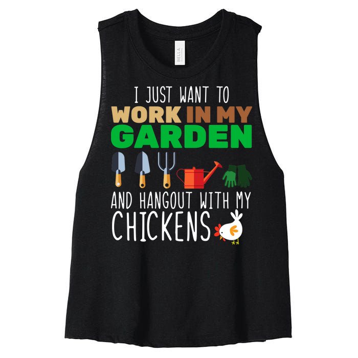 Just Want To Work In My Garden Women's Racerback Cropped Tank