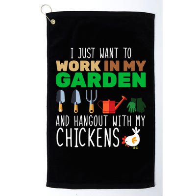 Just Want To Work In My Garden Platinum Collection Golf Towel