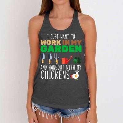 Just Want To Work In My Garden Women's Knotted Racerback Tank