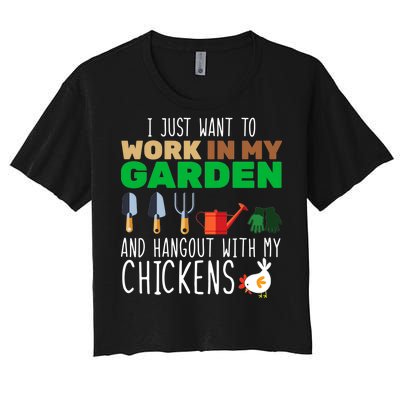 Just Want To Work In My Garden Women's Crop Top Tee