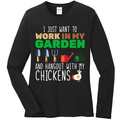 Just Want To Work In My Garden Ladies Long Sleeve Shirt