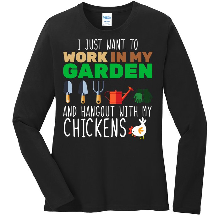 Just Want To Work In My Garden Ladies Long Sleeve Shirt