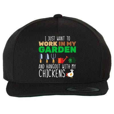 Just Want To Work In My Garden Wool Snapback Cap