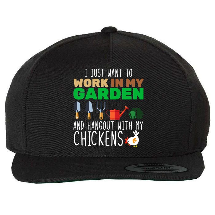 Just Want To Work In My Garden Wool Snapback Cap