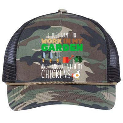 Just Want To Work In My Garden Retro Rope Trucker Hat Cap