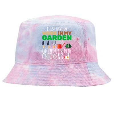 Just Want To Work In My Garden Tie-Dyed Bucket Hat