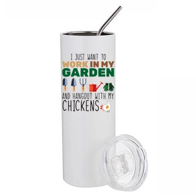 Just Want To Work In My Garden Stainless Steel Tumbler