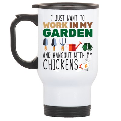 Just Want To Work In My Garden Stainless Steel Travel Mug