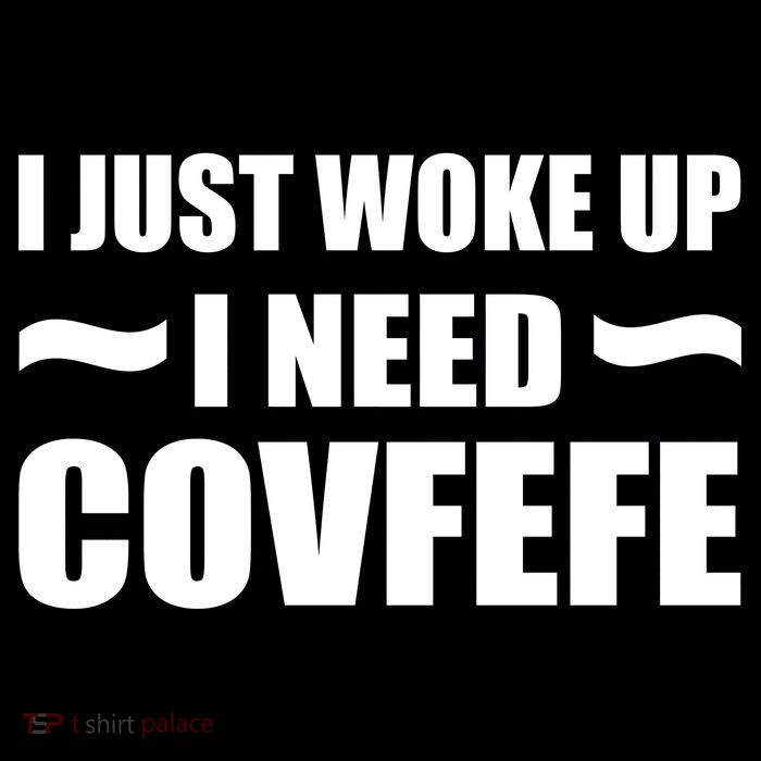 Just Woke Up I Need Covfefe Drawstring Bag