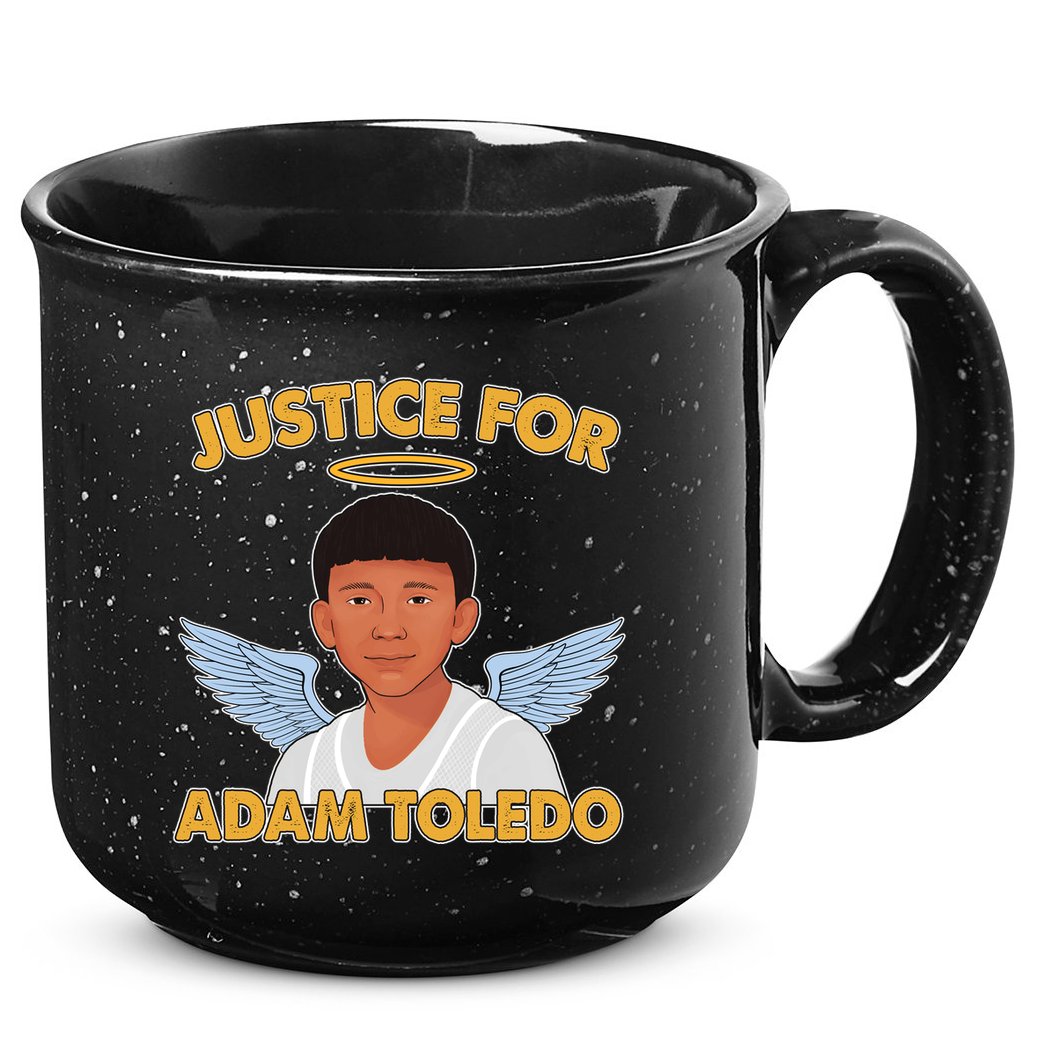 Justice For Adam Toledo Angel 15oz Campfire Ceramic Mug