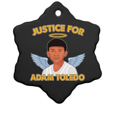 Justice For Adam Toledo Angel Ceramic Star Ornament