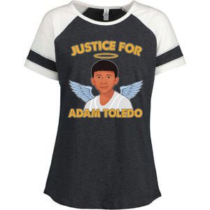 Justice For Adam Toledo Angel Enza Ladies Jersey Colorblock Tee