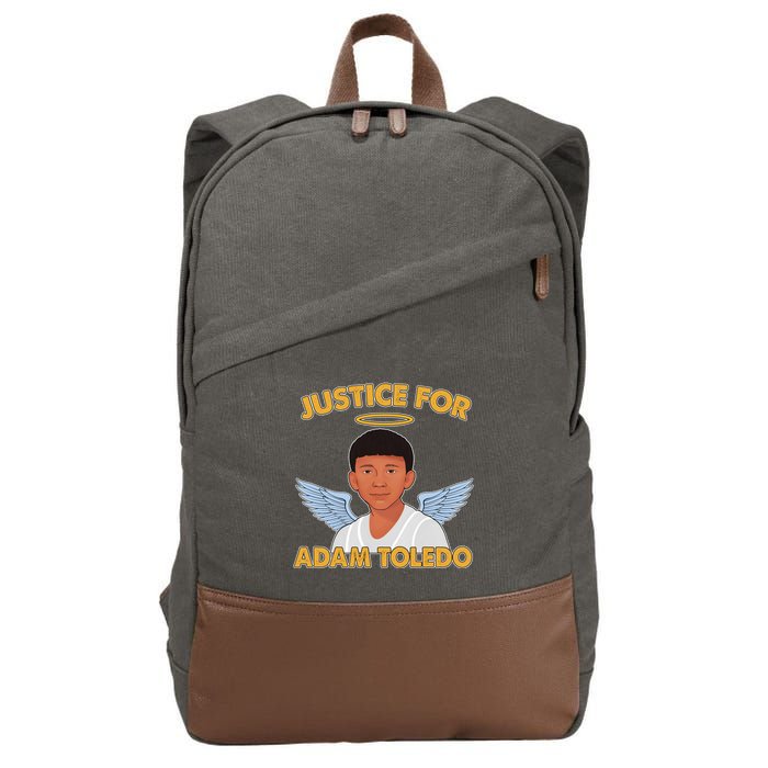 Justice For Adam Toledo Angel Cotton Canvas Backpack