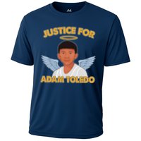 Justice For Adam Toledo Angel Cooling Performance Crew T-Shirt