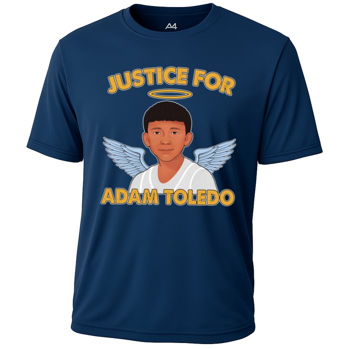 Justice For Adam Toledo Angel Cooling Performance Crew T-Shirt