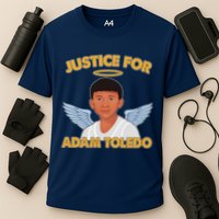 Justice For Adam Toledo Angel Cooling Performance Crew T-Shirt