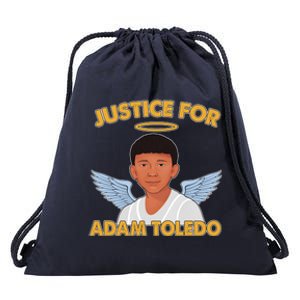 Justice For Adam Toledo Angel Drawstring Bag