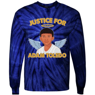 Justice For Adam Toledo Angel Tie-Dye Long Sleeve Shirt