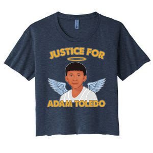 Justice For Adam Toledo Angel Women's Crop Top Tee