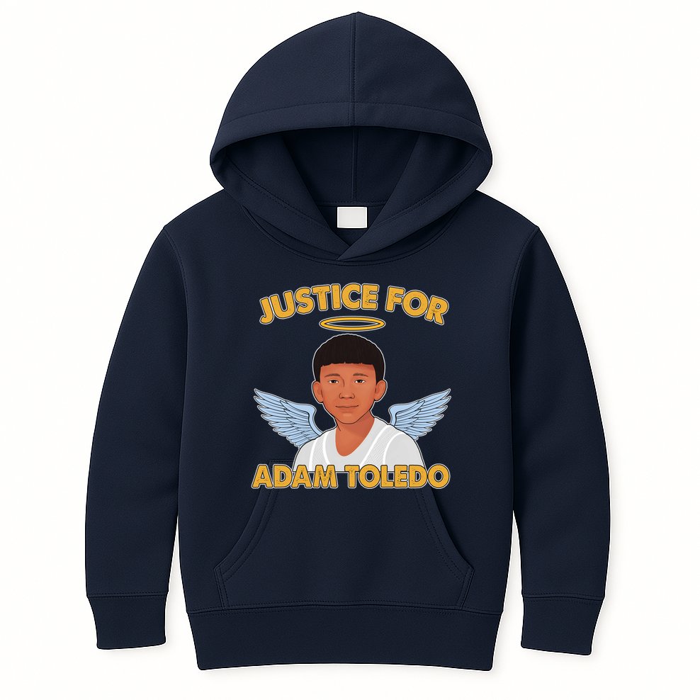 Justice For Adam Toledo Angel Kids Hoodie