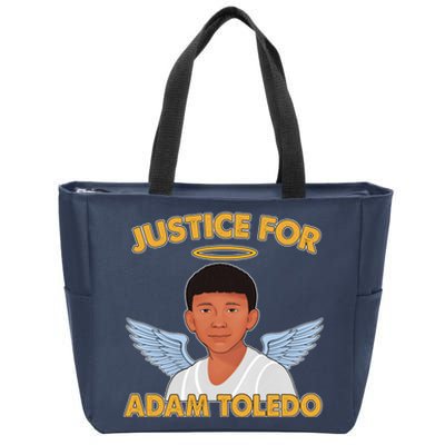 Justice For Adam Toledo Angel Zip Tote Bag