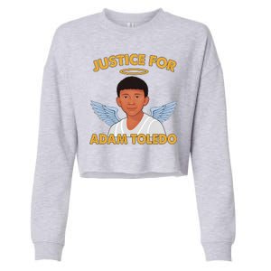 Justice For Adam Toledo Angel Cropped Pullover Crew