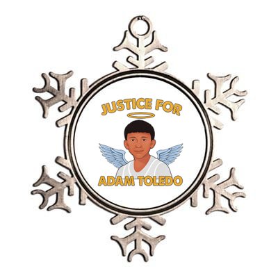 Justice For Adam Toledo Angel Metallic Star Ornament