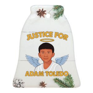 Justice For Adam Toledo Angel Ceramic Bell Ornament