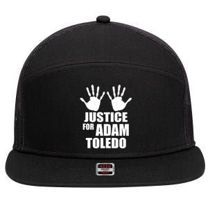 Justice For Adam Toledo Black Lives Matter 7 Panel Mesh Trucker Snapback Hat