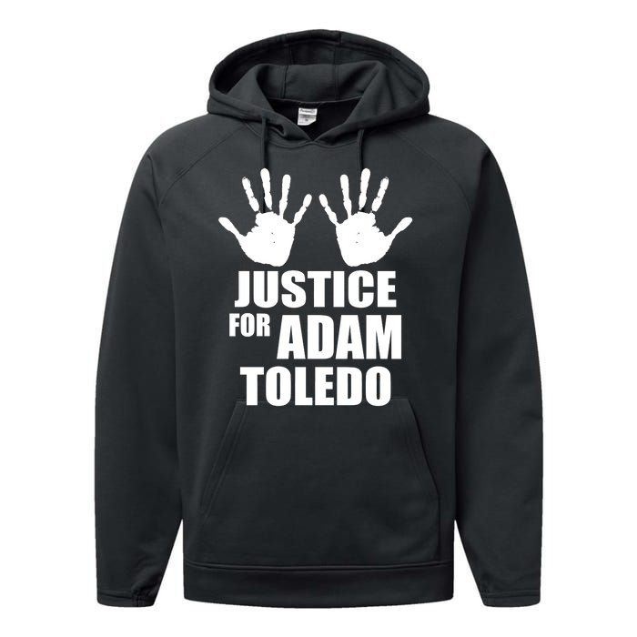 Justice For Adam Toledo Black Lives Matter Performance Fleece Hoodie