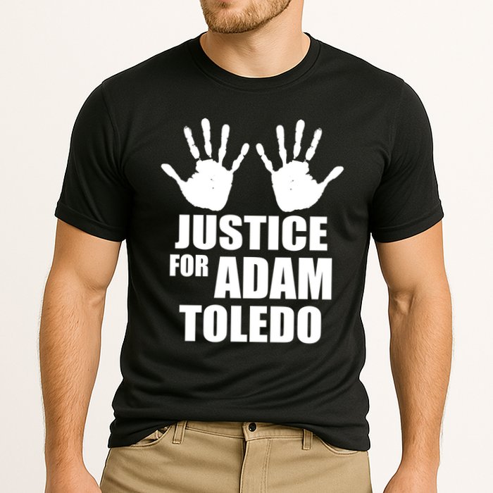 Justice For Adam Toledo Black Lives Matter Cooling Performance Crew T-Shirt