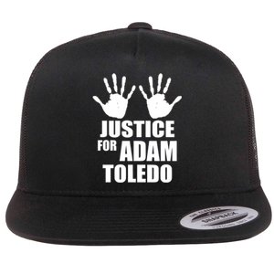 Justice For Adam Toledo Black Lives Matter Flat Bill Trucker Hat