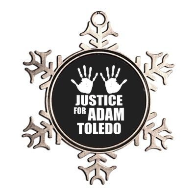 Justice For Adam Toledo Black Lives Matter Metallic Star Ornament