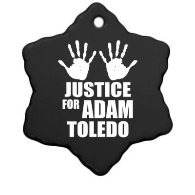 Justice For Adam Toledo Black Lives Matter Ceramic Star Ornament