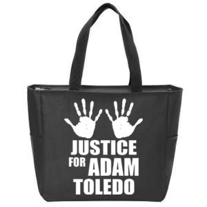 Justice For Adam Toledo Black Lives Matter Zip Tote Bag