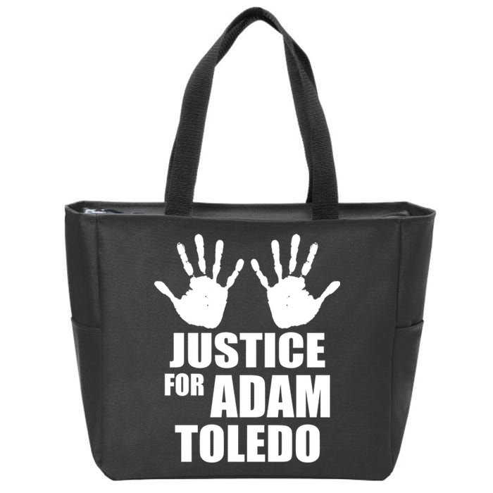 Justice For Adam Toledo Black Lives Matter Zip Tote Bag