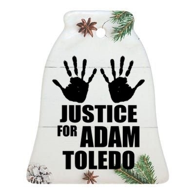 Justice For Adam Toledo Black Lives Matter Ceramic Bell Ornament