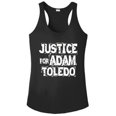 Justice for Adam Toledo BLM Black Lives Matter Ladies PosiCharge Competitor Racerback Tank