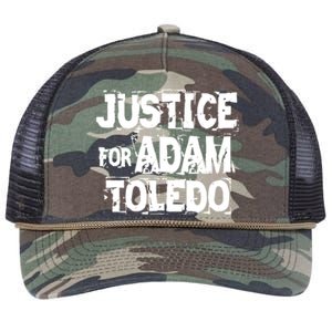 Justice for Adam Toledo BLM Black Lives Matter Retro Rope Trucker Hat Cap