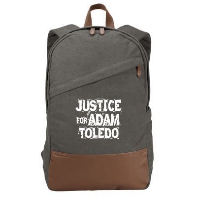 Justice for Adam Toledo BLM Black Lives Matter Cotton Canvas Backpack