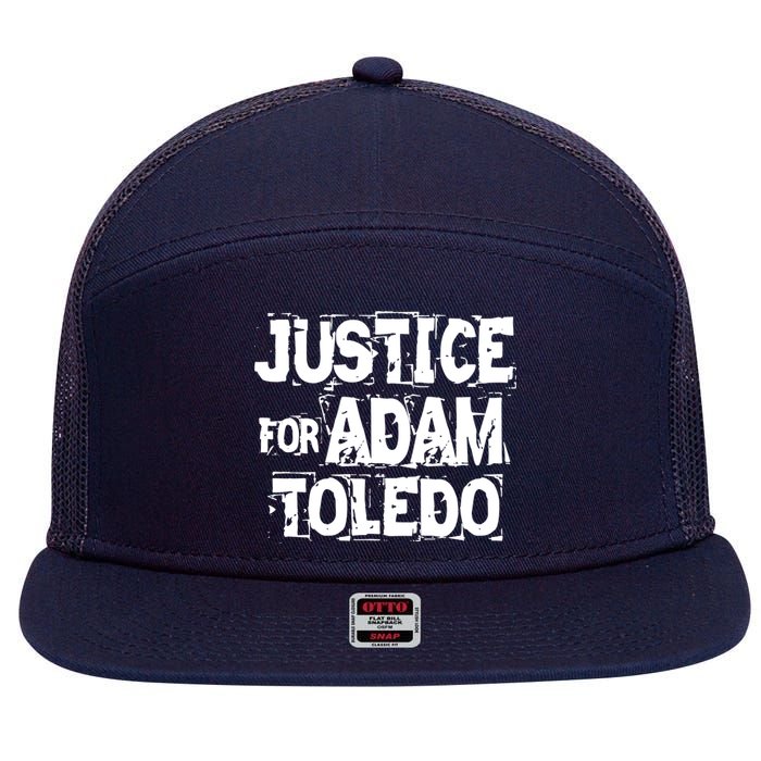 Justice for Adam Toledo BLM Black Lives Matter 7 Panel Mesh Trucker Snapback Hat