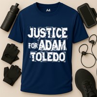 Justice for Adam Toledo BLM Black Lives Matter Cooling Performance Crew T-Shirt