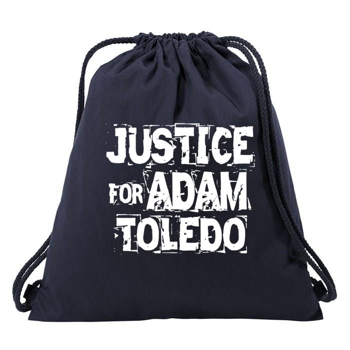 Justice for Adam Toledo BLM Black Lives Matter Drawstring Bag